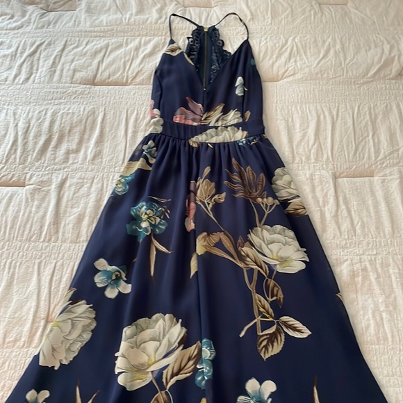 Windsor Women's Navy Blue Floral Maxi Dress - Picture 3 of 13